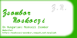 zsombor moskoczi business card